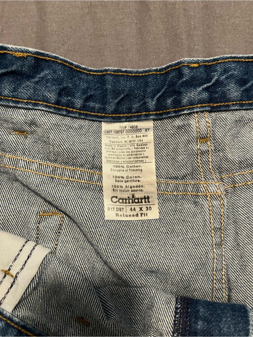 Carhartt Jeans 44x30 Mens Denim - Picture 5 of 7